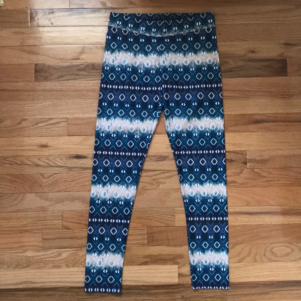 American Eagle Leggings Long (Green/Blue/Cream)
